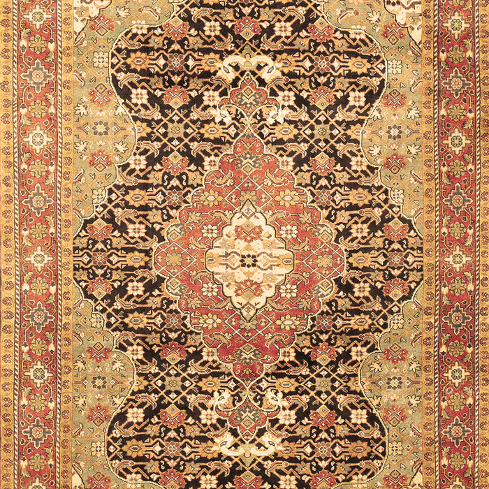 Medallion Brown Traditional Rug, tr263brn