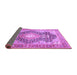 Sideview of Medallion Purple Traditional Rug, tr263pur