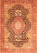 Medallion Orange Traditional Rug, tr263org