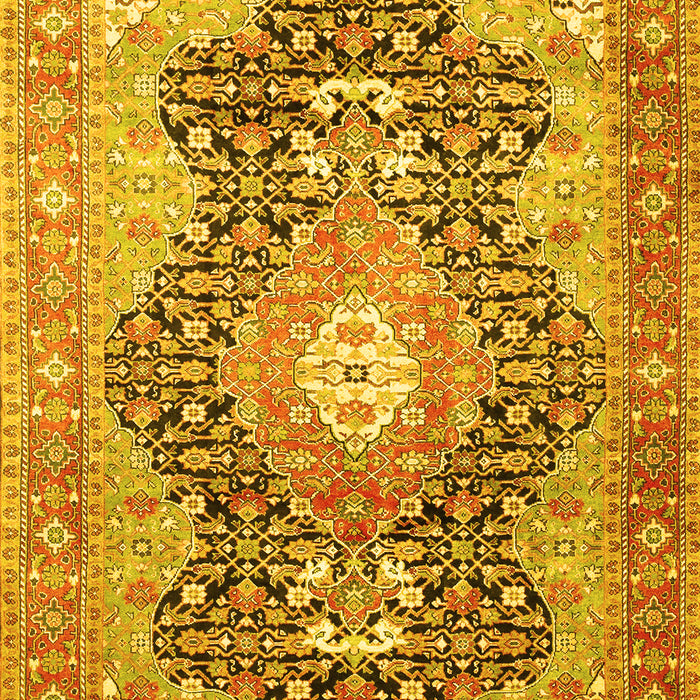 Medallion Yellow Traditional Rug, tr263yw
