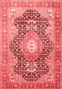 Medallion Red Traditional Rug, tr263red