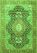 Medallion Green Traditional Rug, tr263grn