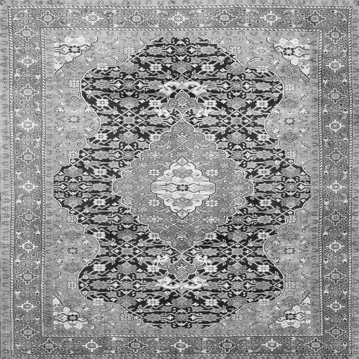 Serging Thickness of Medallion Gray Traditional Rug, tr263gry