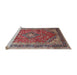 Sideview of Machine Washable Traditional Light French Beige Brown Rug, wshtr264