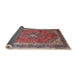 Sideview of Traditional Light French Beige Brown Medallion Rug, tr264