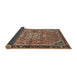 Sideview of Traditional Red Brown Persian Rug, tr2640