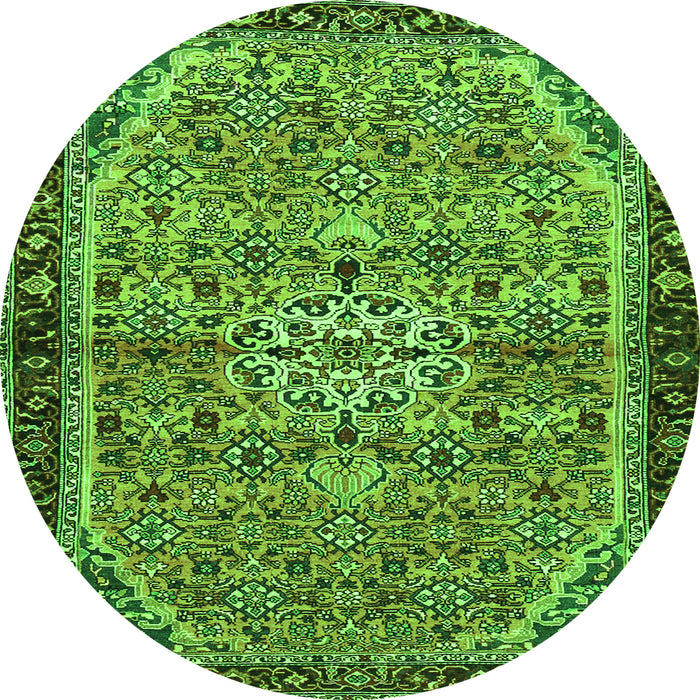 Machine Washable Persian Green Traditional Area Rugs, wshtr2640grn