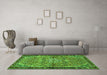 Machine Washable Persian Green Traditional Area Rugs in a Living Room,, wshtr2640grn