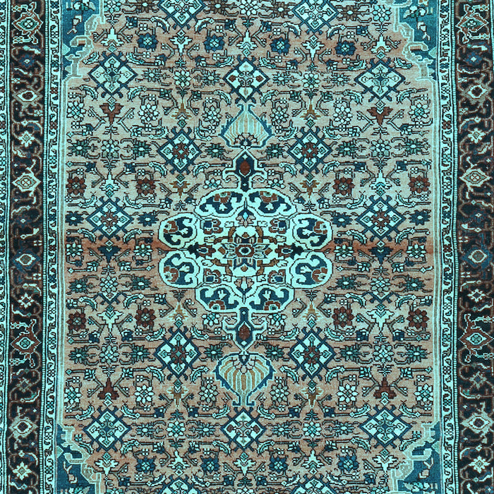 Machine Washable Persian Light Blue Traditional Rug, wshtr2640lblu