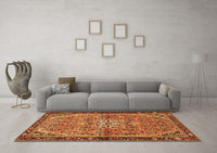 Machine Washable Persian Orange Traditional Rug, wshtr2640org