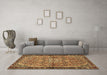 Machine Washable Persian Brown Traditional Rug in a Living Room,, wshtr2640brn