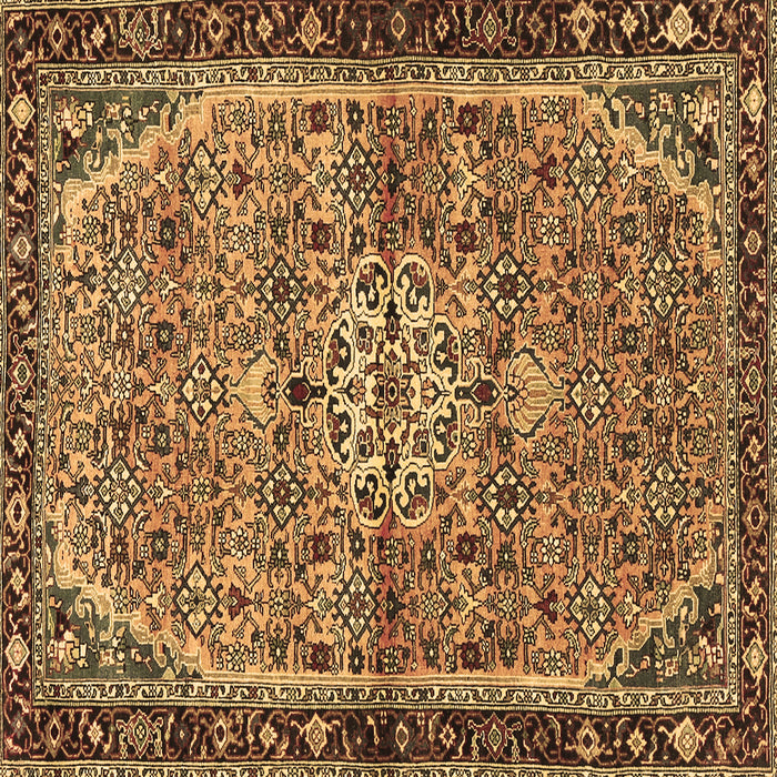 Square Persian Brown Traditional Rug, tr2640brn