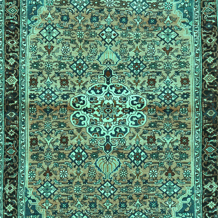 Machine Washable Persian Turquoise Traditional Area Rugs, wshtr2640turq
