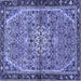 Square Persian Blue Traditional Rug, tr2640blu