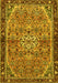 Machine Washable Persian Yellow Traditional Rug, wshtr2640yw