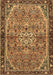 Machine Washable Persian Brown Traditional Rug, wshtr2640brn