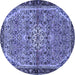 Round Persian Blue Traditional Rug, tr2640blu