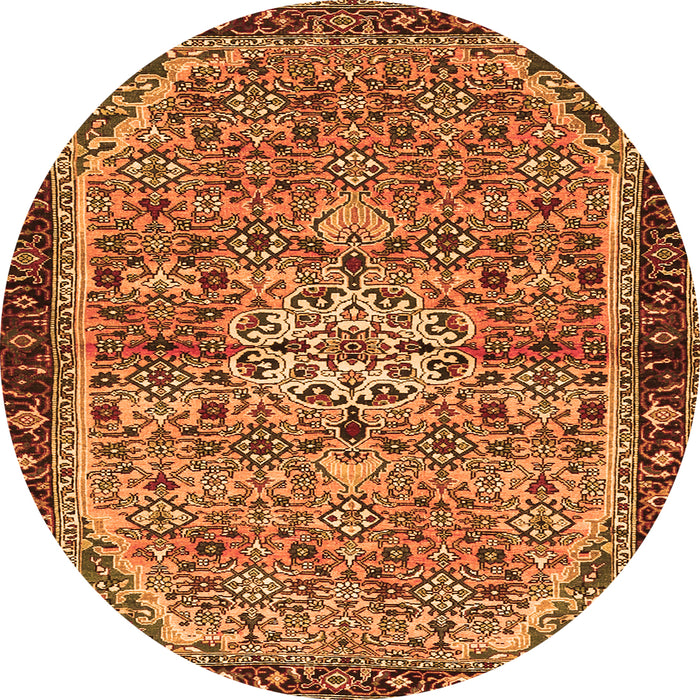 Square Persian Orange Traditional Rug, tr2640org