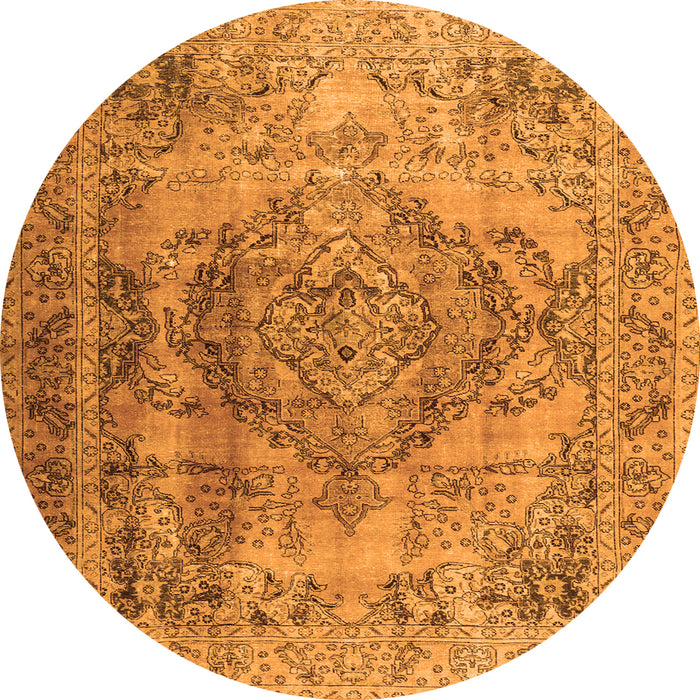 Machine Washable Persian Orange Traditional Area Rugs, wshtr2641org