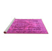 Sideview of Machine Washable Persian Pink Traditional Rug, wshtr2641pnk