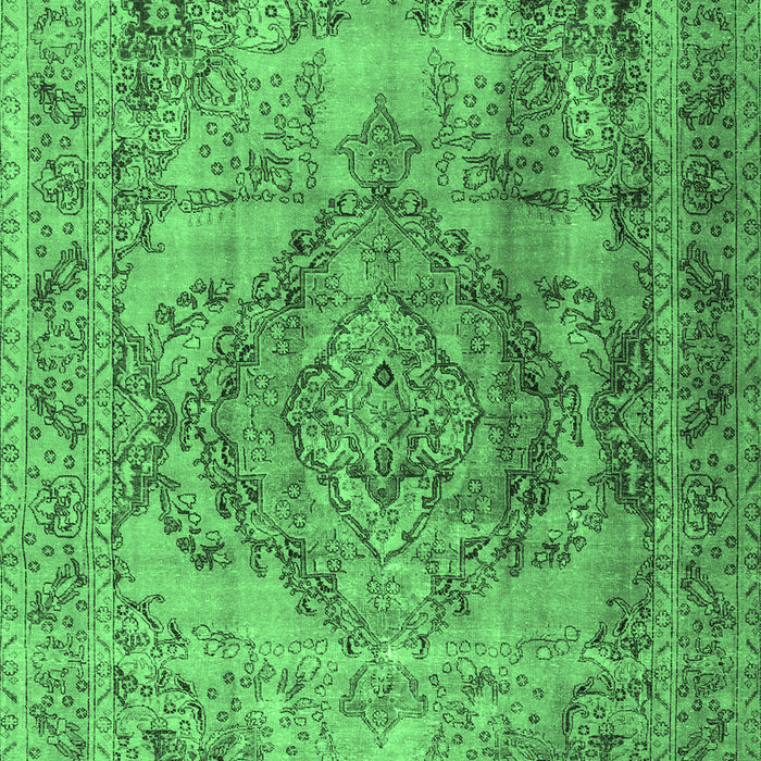 Machine Washable Persian Emerald Green Traditional Area Rugs, wshtr2641emgrn