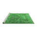 Sideview of Machine Washable Persian Emerald Green Traditional Area Rugs, wshtr2641emgrn