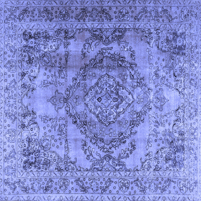 Square Persian Blue Traditional Rug, tr2641blu