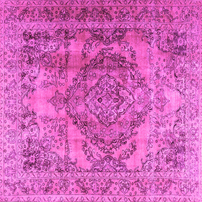 Square Persian Pink Traditional Rug, tr2641pnk