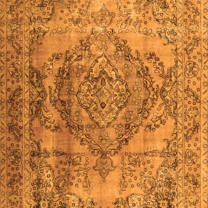 Serging Thickness of Machine Washable Persian Orange Traditional Area Rugs, wshtr2641org