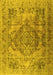 Machine Washable Persian Yellow Traditional Rug, wshtr2641yw