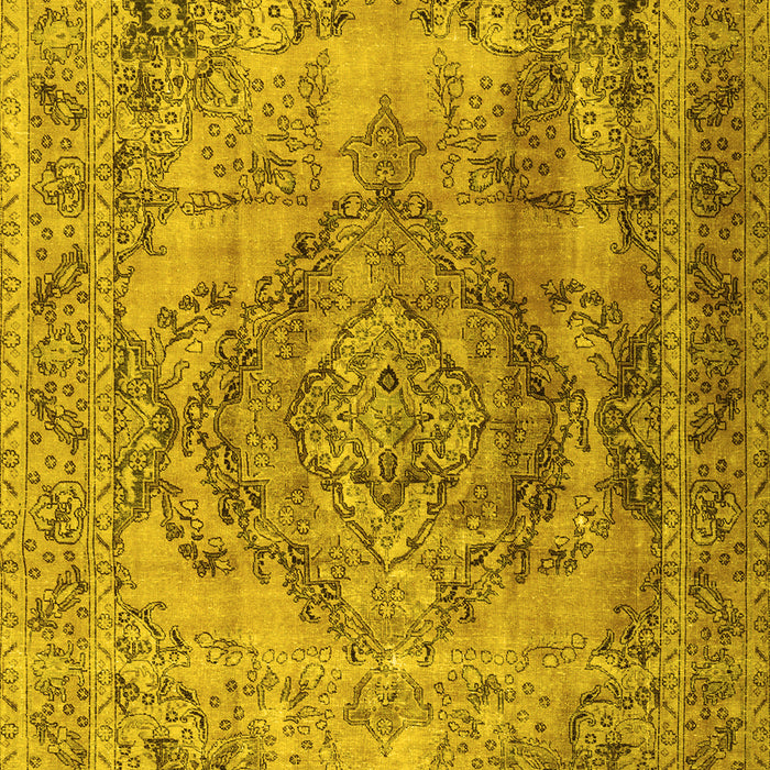Machine Washable Persian Yellow Traditional Rug, wshtr2641yw