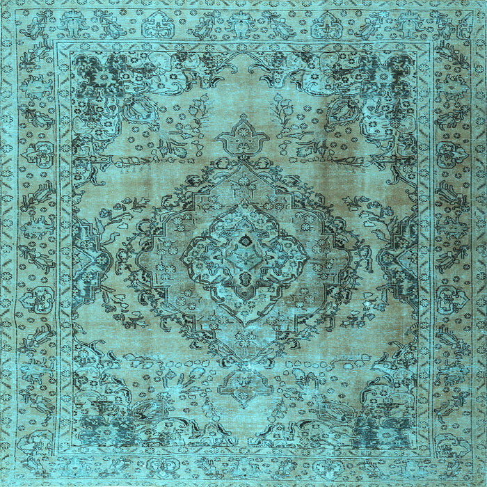 Square Persian Light Blue Traditional Rug, tr2641lblu