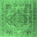 Square Persian Emerald Green Traditional Rug, tr2641emgrn