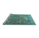 Sideview of Machine Washable Persian Light Blue Traditional Rug, wshtr2641lblu