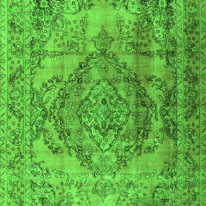 Serging Thickness of Machine Washable Persian Green Traditional Area Rugs, wshtr2641grn
