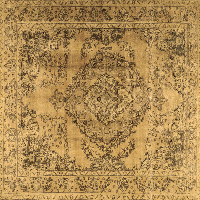 Square Persian Brown Traditional Rug, tr2641brn
