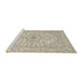 Sideview of Machine Washable Traditional Vanilla Gold Rug, wshtr2642