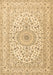 Medallion Brown Traditional Rug, tr2642brn