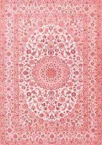 Medallion Red Traditional Rug, tr2642red