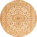 Square Medallion Orange Traditional Rug, tr2642org