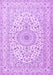 Machine Washable Medallion Purple Traditional Area Rugs, wshtr2642pur