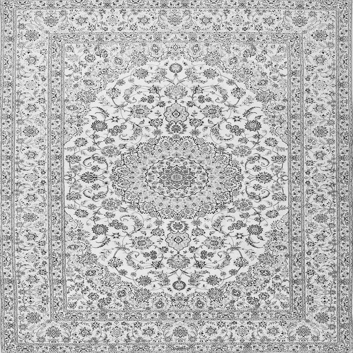 Serging Thickness of Medallion Gray Traditional Rug, tr2642gry