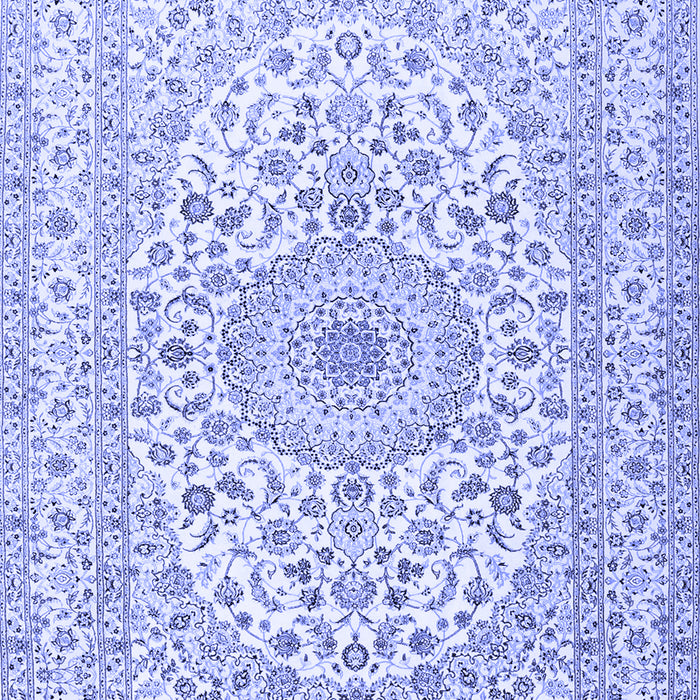 Medallion Blue Traditional Rug, tr2642blu