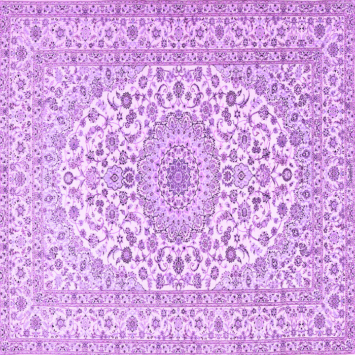 Square Medallion Purple Traditional Rug, tr2642pur