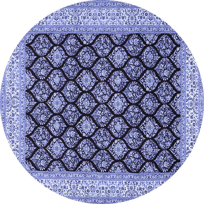 Round Persian Blue Traditional Rug, tr2643blu