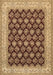 Machine Washable Persian Brown Traditional Rug, wshtr2643brn