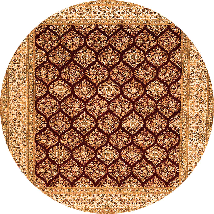 Machine Washable Persian Orange Traditional Area Rugs, wshtr2643org