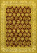 Machine Washable Persian Yellow Traditional Rug, wshtr2643yw