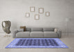 Machine Washable Persian Blue Traditional Rug in a Living Room, wshtr2643blu