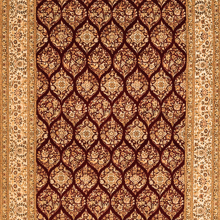 Serging Thickness of Machine Washable Persian Orange Traditional Area Rugs, wshtr2643org